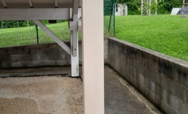 Changement d'un poteau bois - 01170 GEX, Bellegarde-sur-Valserine, Attila Oyonnax